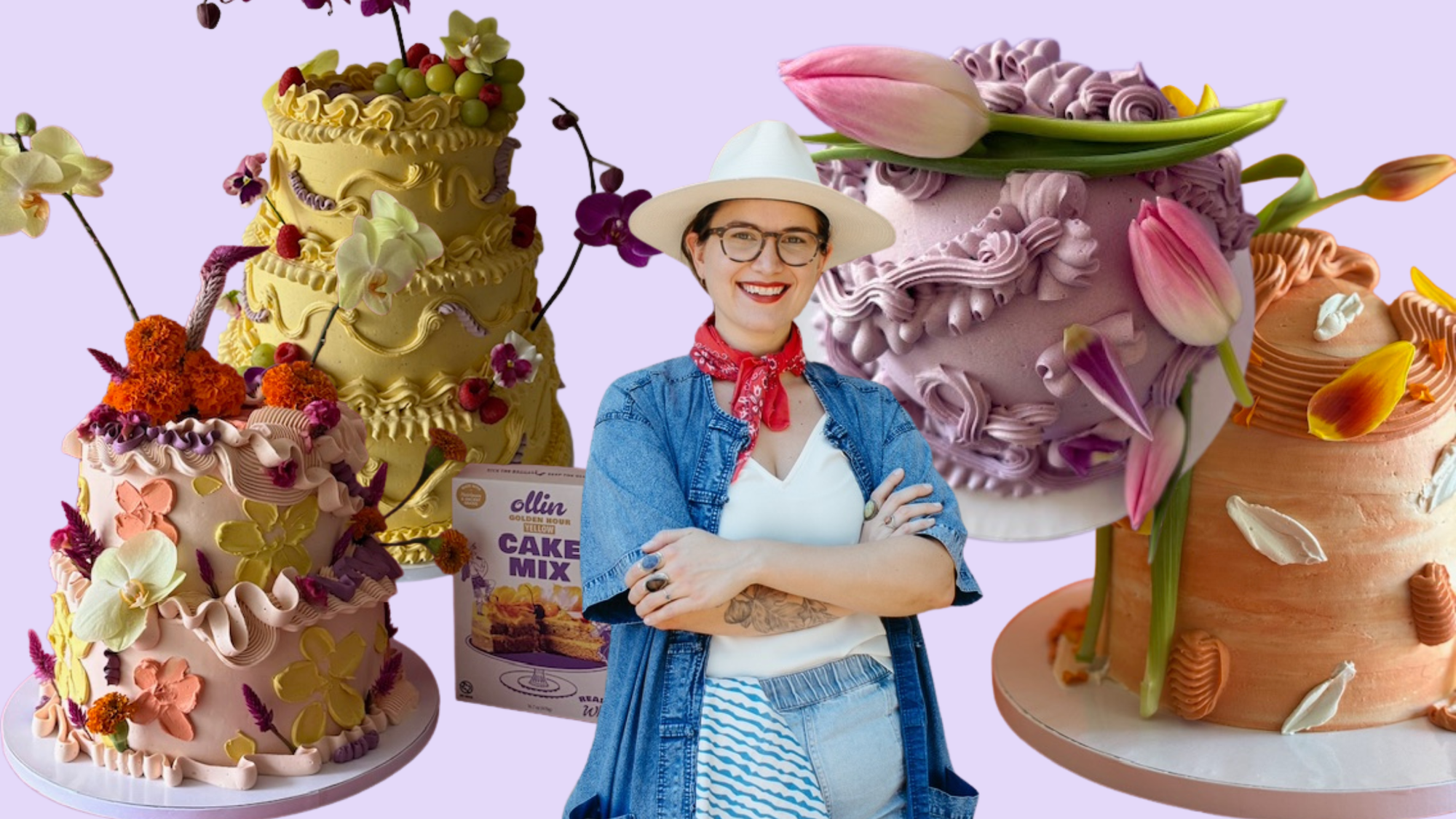 pamela thibodeaux with her cakes