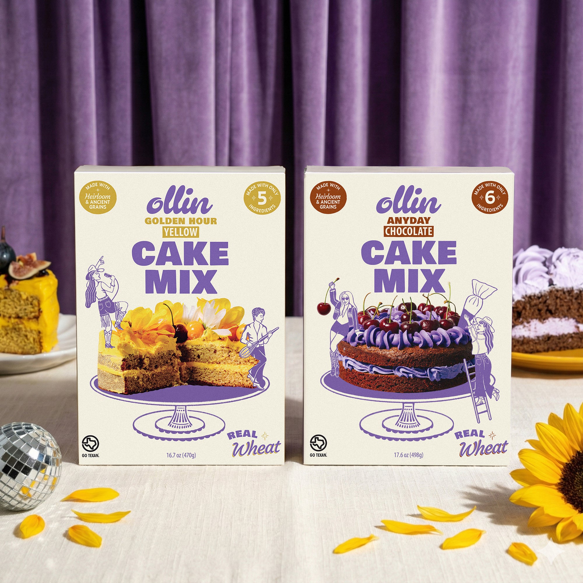 4-Pack Cake Mix Bundle Ollin | Real Wheat Cake Mix